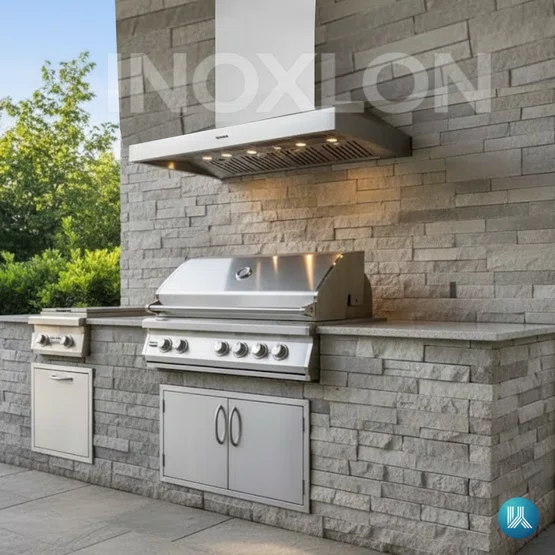 Coifa de Parede Potente Premium Cuisinart Arkton BBQ Inox 2 Motores 120cm 220V