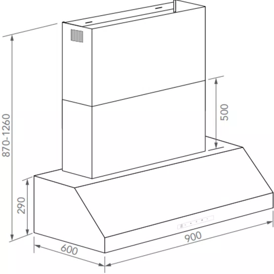 Coifa de Parede Elettromec Churrasqueira Motor Duplo Inox 430 90cm 220V