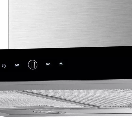 Coifa de Parede Linea Franke Display Digital Touch Inox e Vidro Preto 90cm