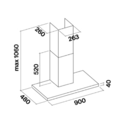 Coifa de Parede Lumen Falmec Inox 90cm 220V