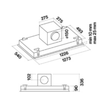 Coifa de Teto Stella Falmec Inox 120cm 220V