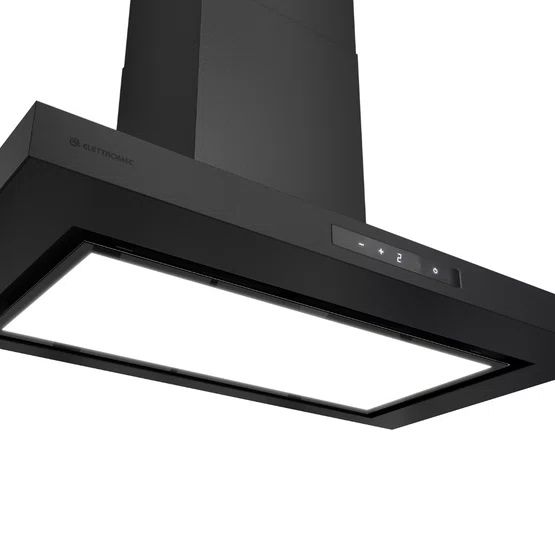 Coifa Elettromec Adria Parede Black Matte Connect 90cm 220V