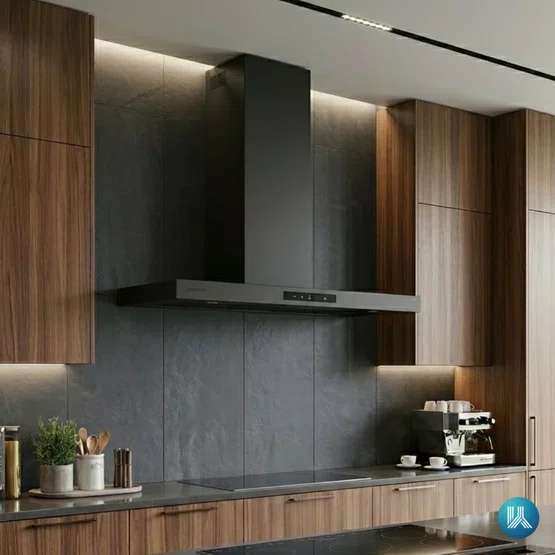 Coifa Elettromec Adria Parede Black Matte Connect 90cm 220V