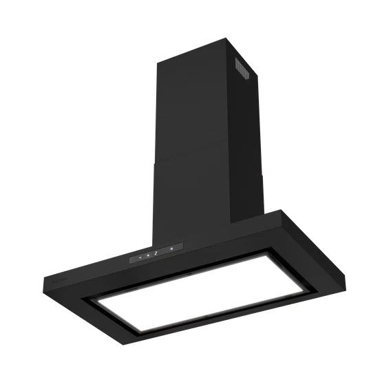 Coifa Elettromec Adria Parede Black Matte Connect 90cm 220V