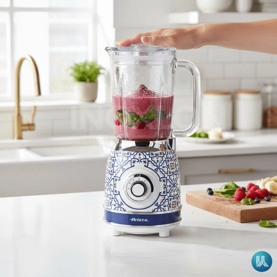 Coleção Ariete Capri Batedeira Planetária, Liquidificado e Chaleira Inox