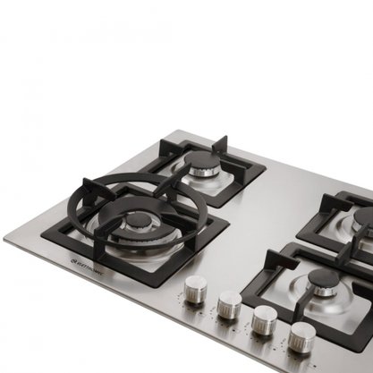 Combo Coifa de Parede Elettromec Milano 60cm 220V + Cooktop Elettromec Quadratto à Gás 4Q 60cm