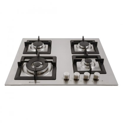 Combo Coifa de Parede Elettromec Milano 60cm 220V + Cooktop Elettromec Quadratto à Gás 4Q 60cm