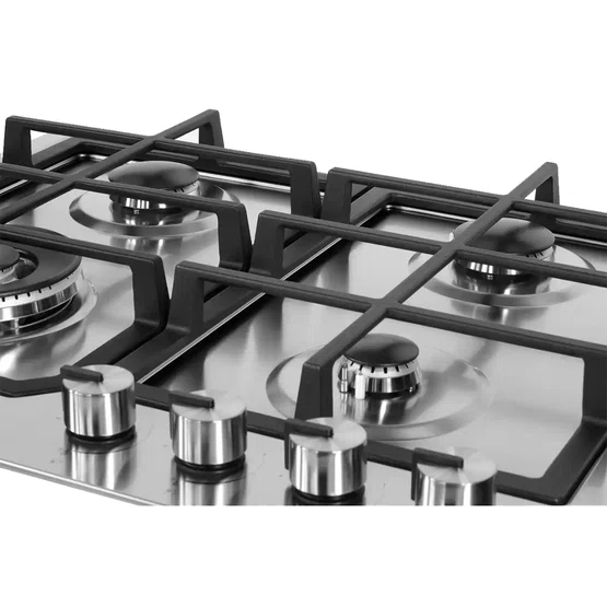 Combo Cozinha Crissair Coifa de Ilha Isola Cilindro + Cooktop Inox 4 Bocas Sabaf