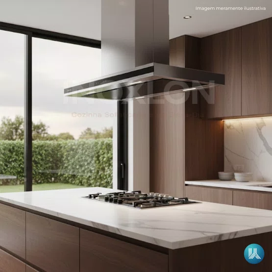 Combo Cozinha Crissair  Cooktop Signature Inox 90cm + Coifa de Ilha NI 39 Black Cristal