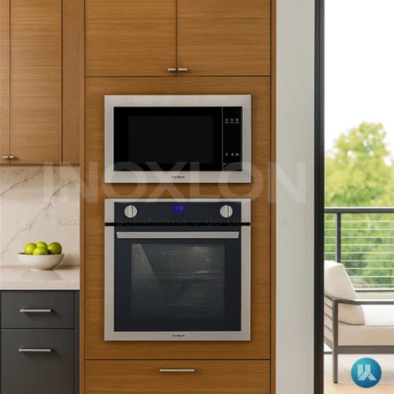 Combo Cozinha Cuisinart Arkton Completa em Inox Forno Dual Zone, Coifa Heat Sensor, Cooktop e Micro-ondas Grill 220V