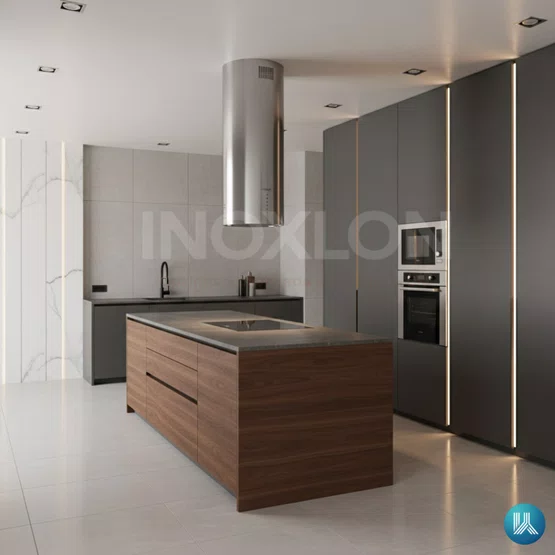 Combo Cozinha Elétrica Crissair Cooktop Indução 60 + Coifa de Ilha Isola e Torre Quente 220V