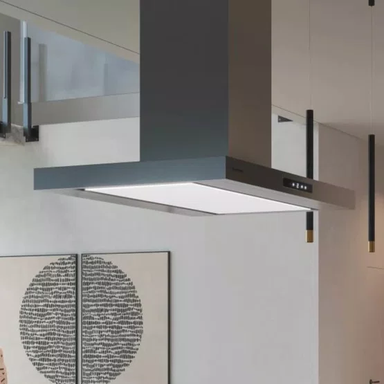 Combo Cozinha Elettromec Ilha Connect | Cooktop Quadratto 6 Queimadores, Coifa Wi-Fi e Torre Quente Luce