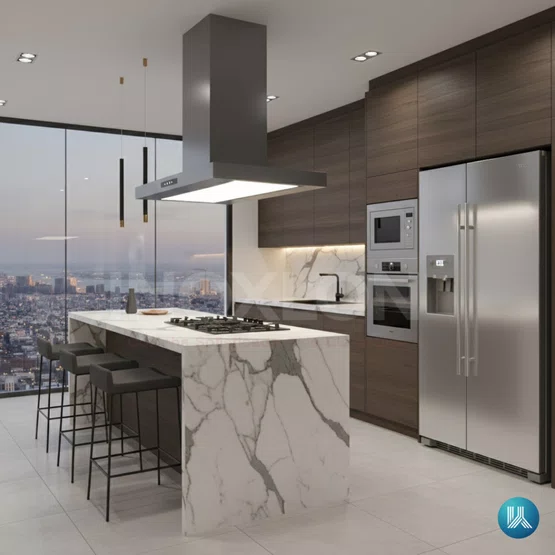 Combo Cozinha Elettromec Ilha Connect | Cooktop Quadratto 6 Queimadores, Coifa Wi-Fi e Torre Quente Luce