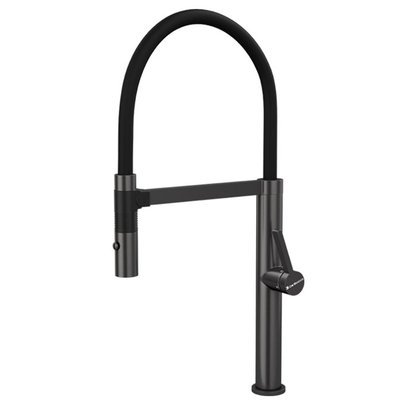Combo DeBacco Cuba Dupla Quadratino Inox Escovado + Misturador Monocomando Primaccore Com Imã - Grey