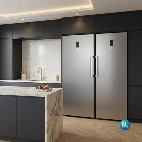 Combo Duo Side by Side Refrigerador e Freezer Conversível Cuisinart Arkton Inox 760L