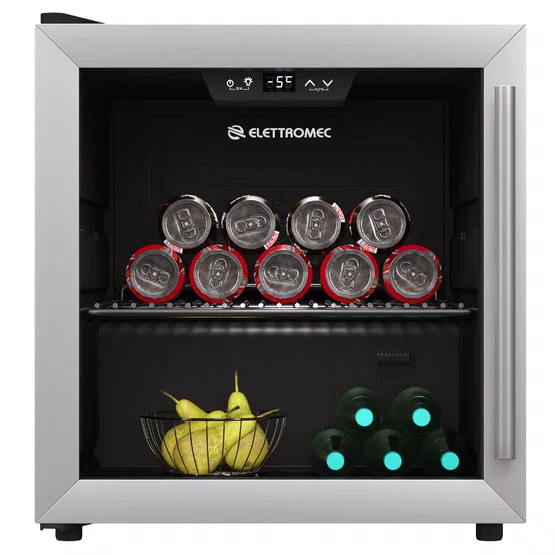 Combo Gourmet Elettromec Adega 14 Garrafas e Frigobar 40 Litros Inox 220V