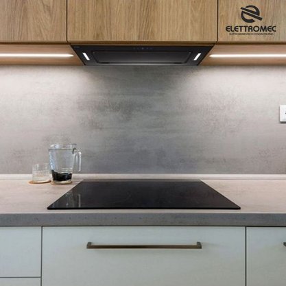 Combo Elettromec Coifa de Embutir No Armário Mobile + Cooktop à Gás Vetro 5 Queimadores 90cm