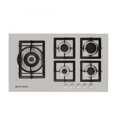 Combo Elettromec Coifa Milano Ilha 90cm + Torre Forno Elétrico e Micro-ondas Luce + Cooktop Quadratto 90cm