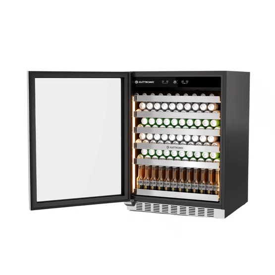 Combo Elettromec Connect Built-in Adega Dual Zone 43 Garrafas + Beer Center 145 Litros Inverter