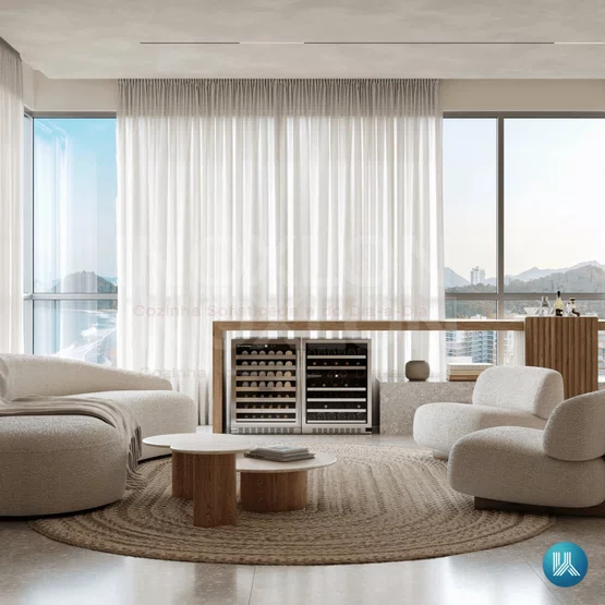 Combo Elettromec Connect Built-in Adega Dual Zone 43 Garrafas + Beer Center 145 Litros Inverter