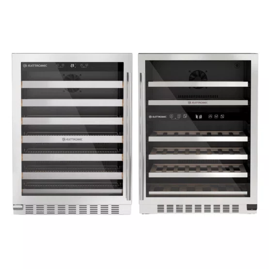 Combo Elettromec Connect Built-in Adega Dual Zone 43 Garrafas + Beer Center 145 Litros Inverter