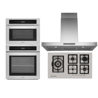 Combo Elettromec Torre Sole + Coifa de Parede Milano + Cooktop Quadratto 90 cm