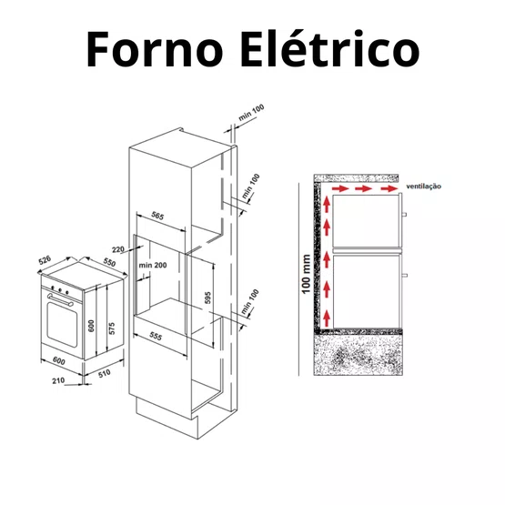 Combo Forno Elétrico 83L + Microondas Combinado 38L Cuisinart Arkton Vidro Preto
