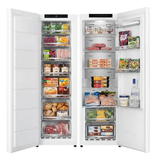 Combo Inox Duo Elettromec Refrigerador de Piso + Freezer 559L 220V