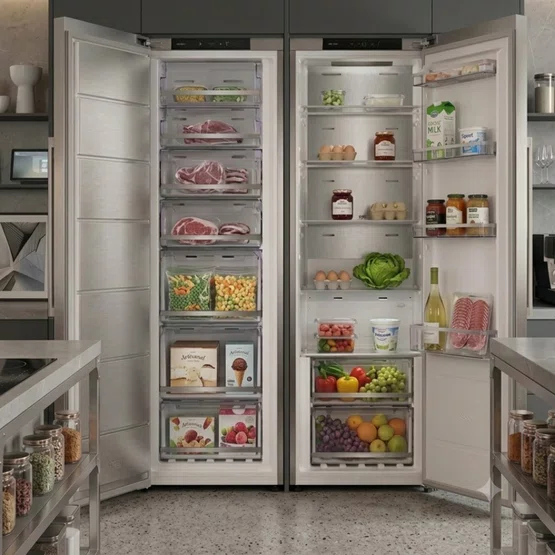 Combo Inox Duo Elettromec Refrigerador de Piso + Freezer 559L 220V