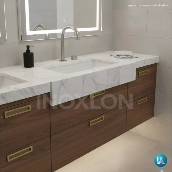 Combo Kohler Components Bica Tube com Acionador Monocomando Niquel Escovado
