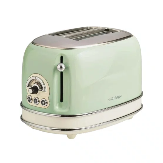 Combo Premium Ariete Vintage Verde Torradeira + Chaleira Inox e Espremedor