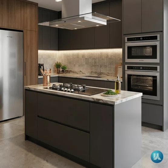 Combo Torre Quente Elettromec Sole de Embutir: Micro-Ondas 45L a Vapor e Forno Elétrico Digital TFT Inox 220V