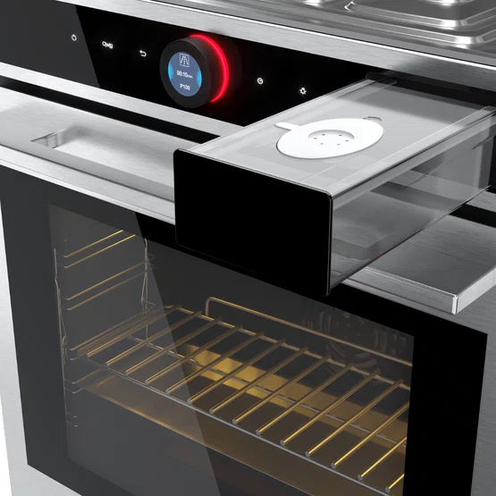 Combo Torre Quente Elettromec Sole de Embutir: Micro-Ondas 45L a Vapor e Forno Elétrico Digital TFT Inox 220V