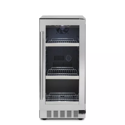 Conjunto de Adega 26 Garrafas e Cervejeira 86L de Embutir Elettromec com Porta em Vidro e Inox -