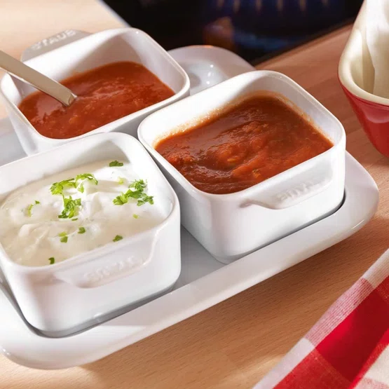 Conjunto de Aperitivos em Cerâmica 5 peças Staub 19cm Branca