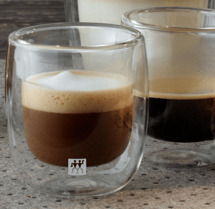 Conjunto de Copos Para Espresso Zwilling Sorrento em Vidro Com Parede Dupla - 80ml