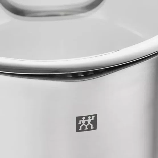Conjunto de Panelas em Inox Premium Zwilling TrueFlow 5 Peças com Tampa Escorredora