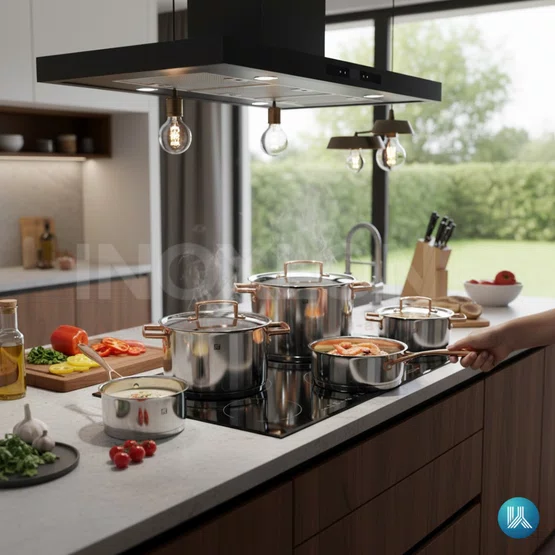 Conjunto de Panelas ZWILLING Bellasera em Inox Premium 5 peças com Alças Ouro Rosé