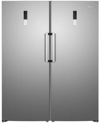 Conjunto Geladeira + Freezer em Inox Twinset Crissair 760L Com Compressor Inverter 220v