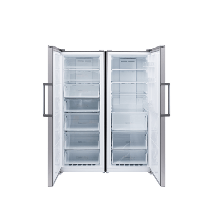 Conjunto Geladeira + Freezer em Inox Twinset Crissair 760L Com Compressor Inverter 220v