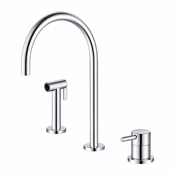 Monocomando de Bancada para Cozinha Kromma com Bica Alta e Ducha Manual Chrome