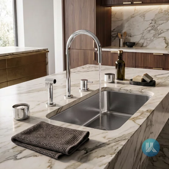 Monocomando de Bancada para Cozinha Kromma com Bica Alta e Ducha Manual Chrome