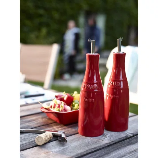 Conjunto Óleo e Vinagre Staub em Cerâmica 250ml Cereja