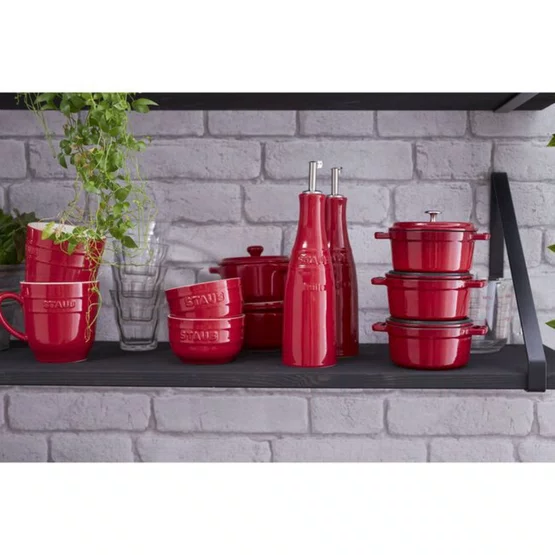 Conjunto Óleo e Vinagre Staub em Cerâmica 250ml Cereja