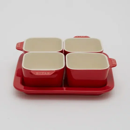 Conjunto Staub em Cerâmica para Aperitivos 5 Peças Cereja