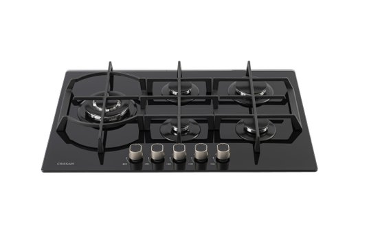 Cooktop a Gás Crissair Cristal All Black NCT 25 G6 75cm Bivolt
