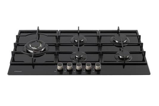 Cooktop a Gás Crissar All Black 5 Queimadores 86cm Bivolt NCT 26 G6