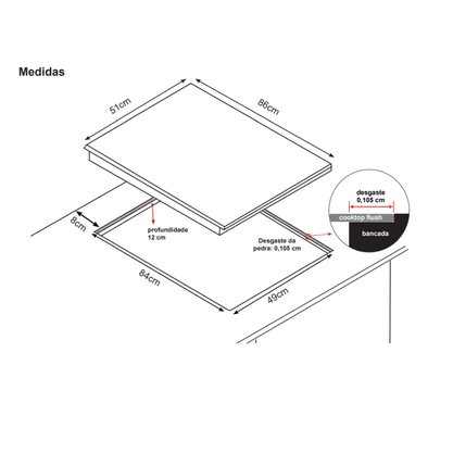 Cooktop a Gás Cuisinart Arkton 5 Queimadores 90CM 220V