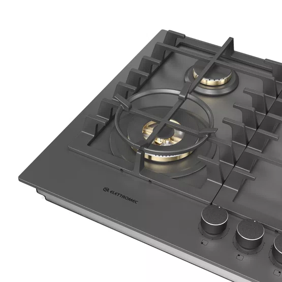 Cooktop a Gás Elettromec Black Matte 60cm 4Q CKG-4Q-60-BM-3TNA