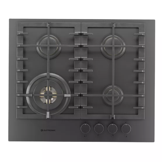 Cooktop a Gás Elettromec Black Matte 60cm 4Q CKG-4Q-60-BM-3TNA